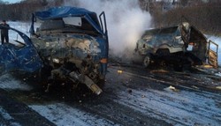 На трассе Южно-Сахалинск - Оха произошла страшная авария [11.01.2017 14:25]