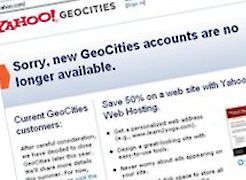 Yahoo закрывает старейший хостинг GeoCities [14.07.2009 09:38]
