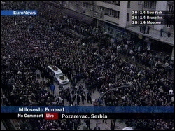 Гроб с телом Милошевича доставлен в его родной город Пожаревац [18.03.2006 18:37]